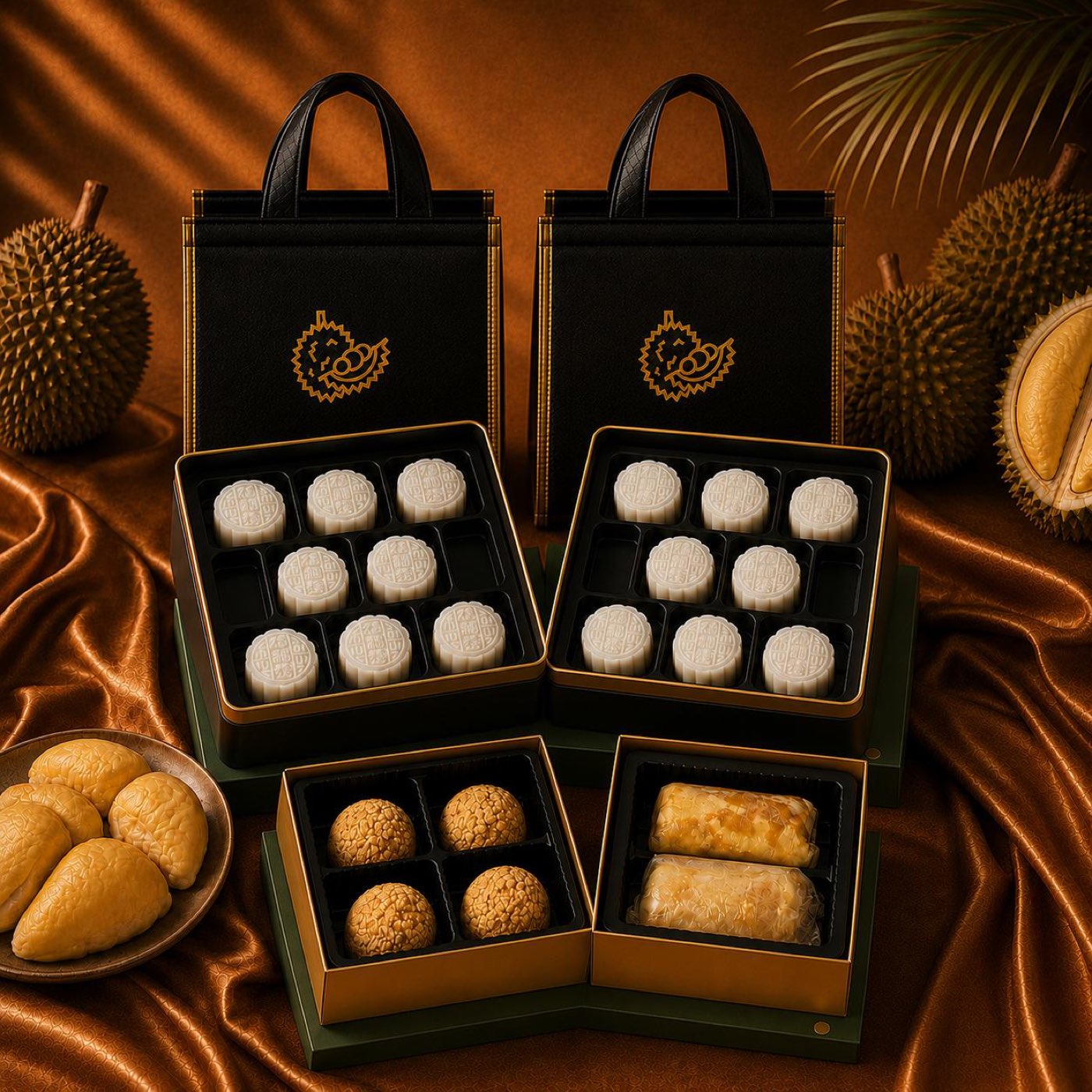 Durian puffs with molten MSW centre